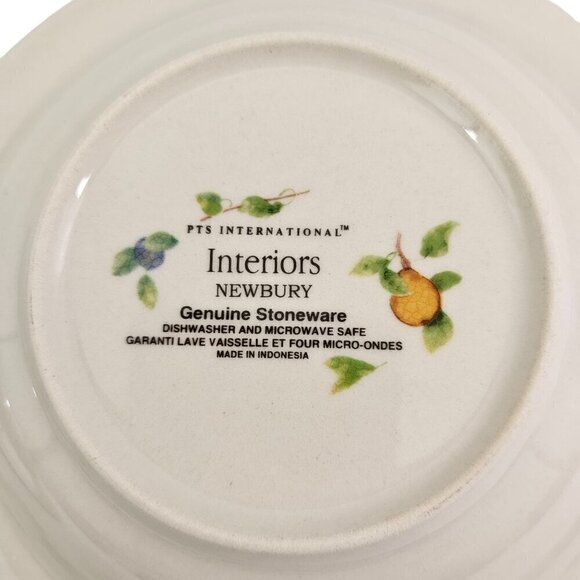 PTS International Interiors Newbury Stoneware Rimmed Soup Salad Bowls – Set of 2 - Picture 5 of 16